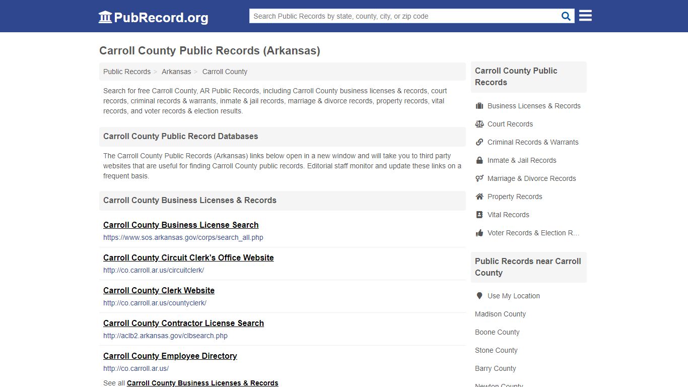 Free Carroll County Public Records (Arkansas Public Records)